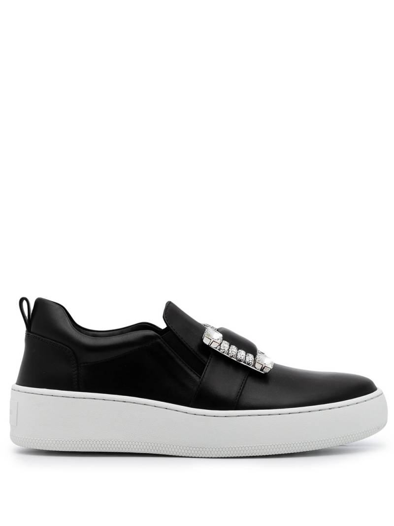 Sergio Rossi crystal-embellished slip-on sneakers - Black von Sergio Rossi