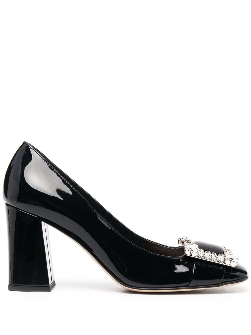 Sergio Rossi embellished patent pumps - Black von Sergio Rossi