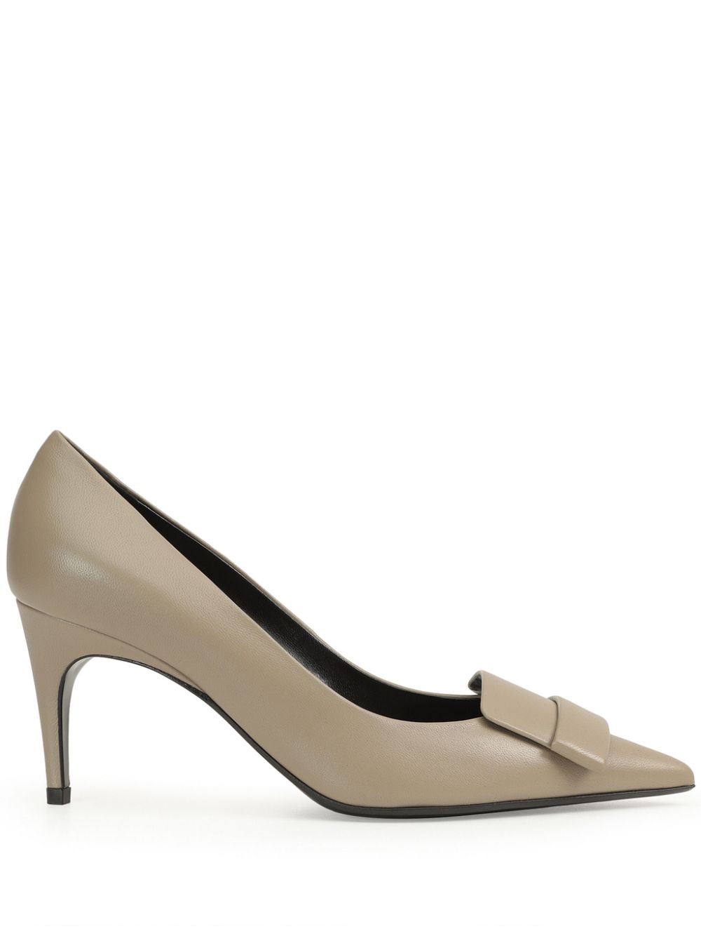 Sergio Rossi laminated 45mm leather shoes - Neutrals von Sergio Rossi