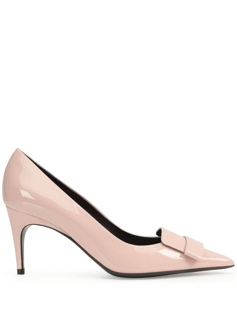 Sergio Rossi laminated 75mm leather shoes - Pink von Sergio Rossi