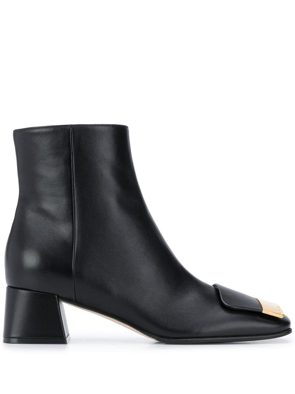 Sergio Rossi logo-plaque ankle boots - Black von Sergio Rossi