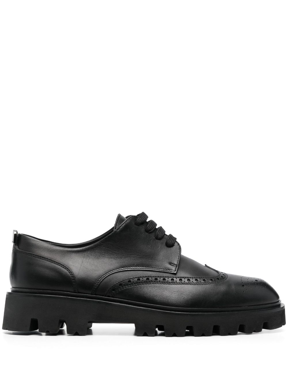 Sergio Rossi perforated leather brogues - Black von Sergio Rossi