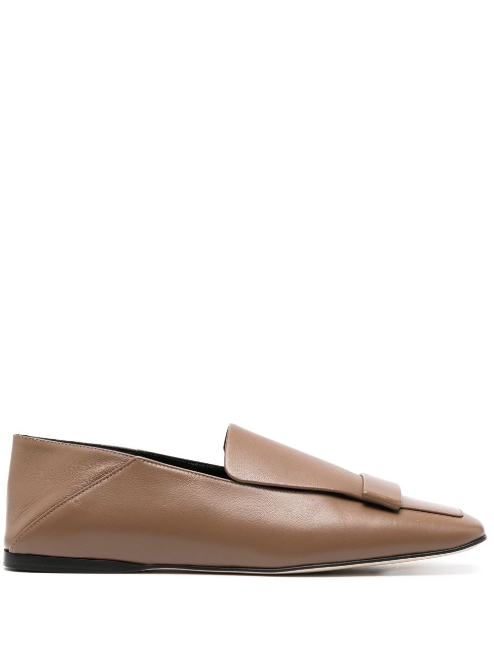 Sergio Rossi square-toe leather loafers - Brown von Sergio Rossi