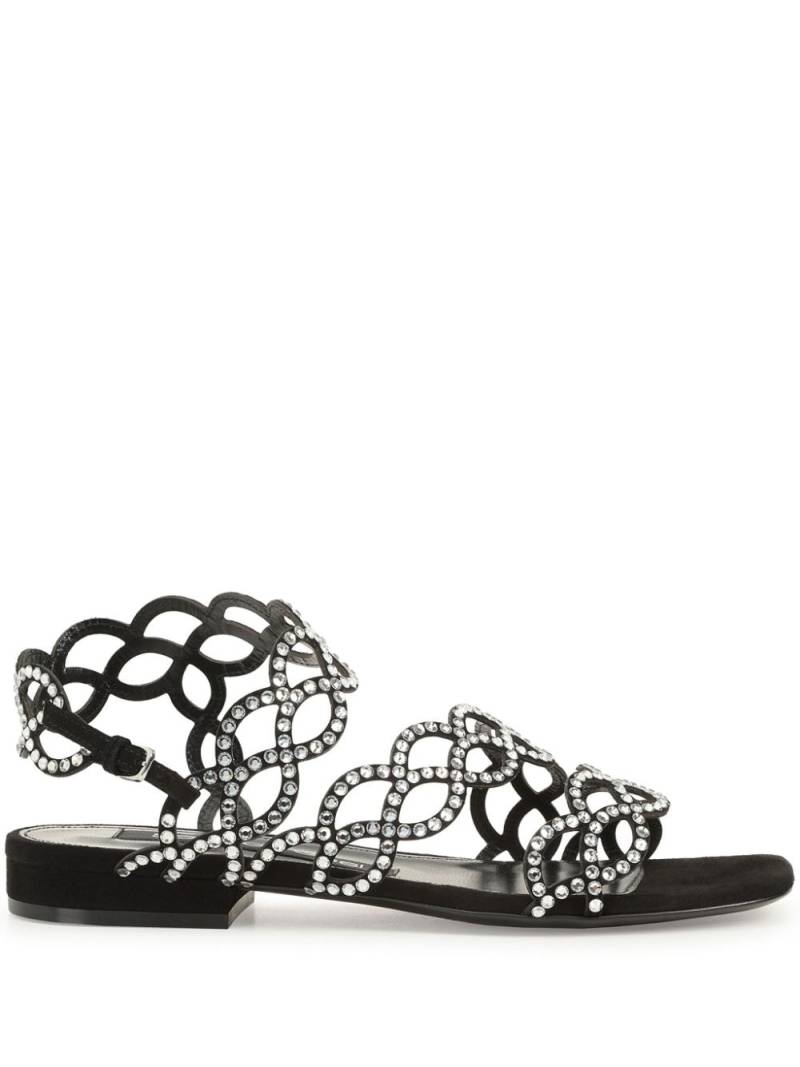 Sergio Rossi sr Mermaid crystal-embellished sandals - Black von Sergio Rossi