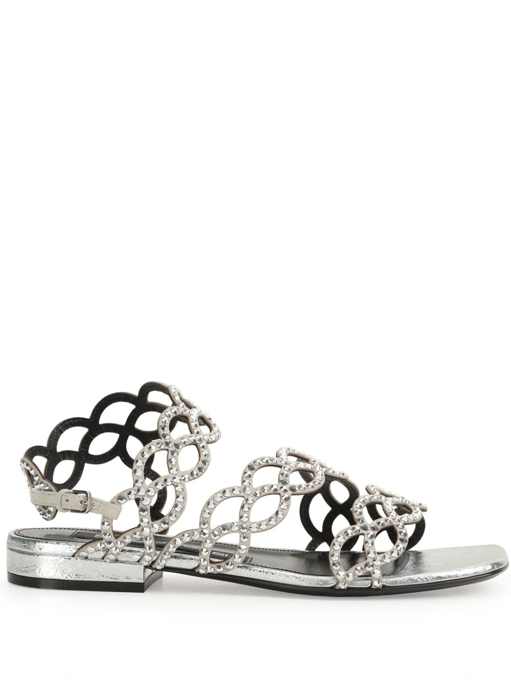 Sergio Rossi sr Mermaid crystal-embellished sandals - Silver von Sergio Rossi