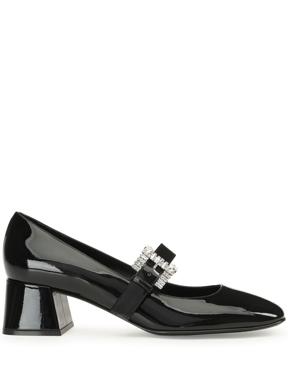 Sergio Rossi sr Twenty Buckle 45mm leather pumps - Black von Sergio Rossi