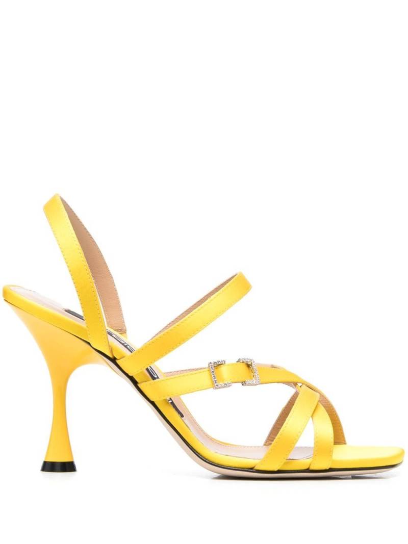 Sergio Rossi strappy 95mm leather sandals - Yellow von Sergio Rossi