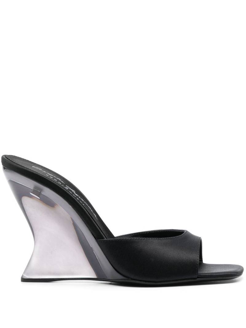 Sergio Rossi x Evangelie Smyrniotaki sculpted-wedge sandals - Black von Sergio Rossi