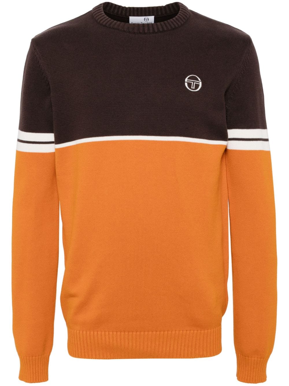 Sergio Tacchini horizontal-stripe jumper - Brown von Sergio Tacchini