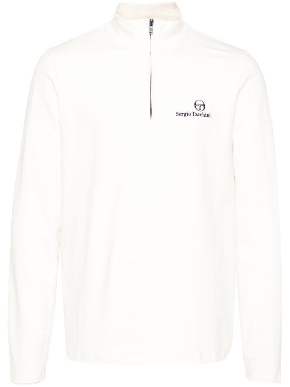 Sergio Tacchini logo embroidery long-sleeves performance T-shirt - Neutrals von Sergio Tacchini