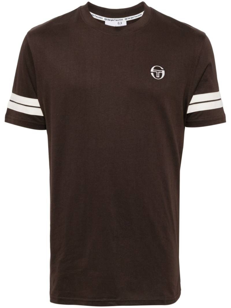 Sergio Tacchini logo print cotton T-shirt - Brown von Sergio Tacchini