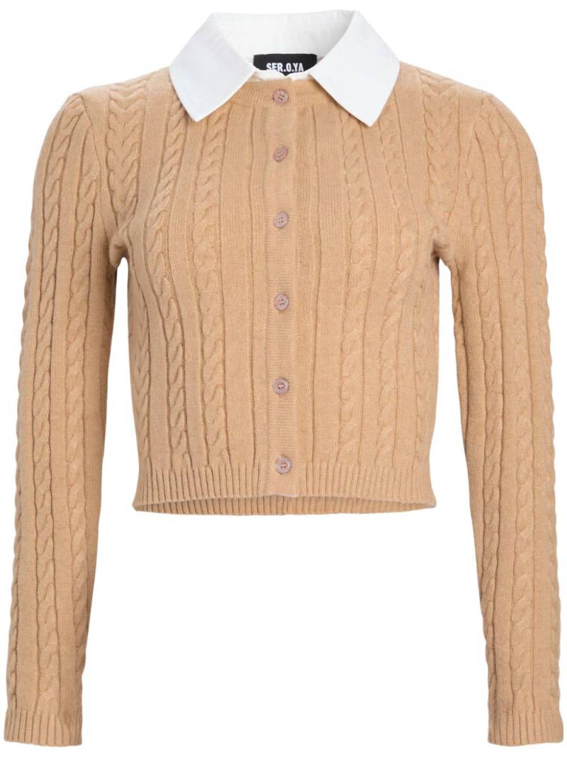 Seroya Eloise cable-knit cardigan - Neutrals von Seroya