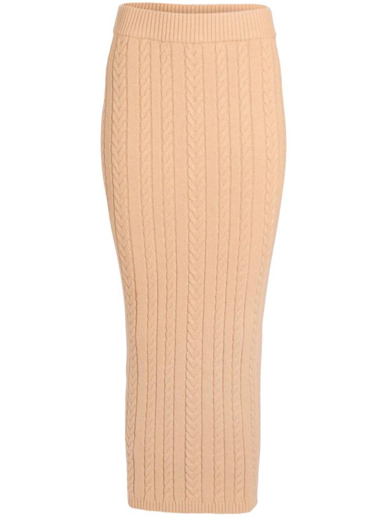 Seroya Prunella cable-knit skirt - Neutrals von Seroya