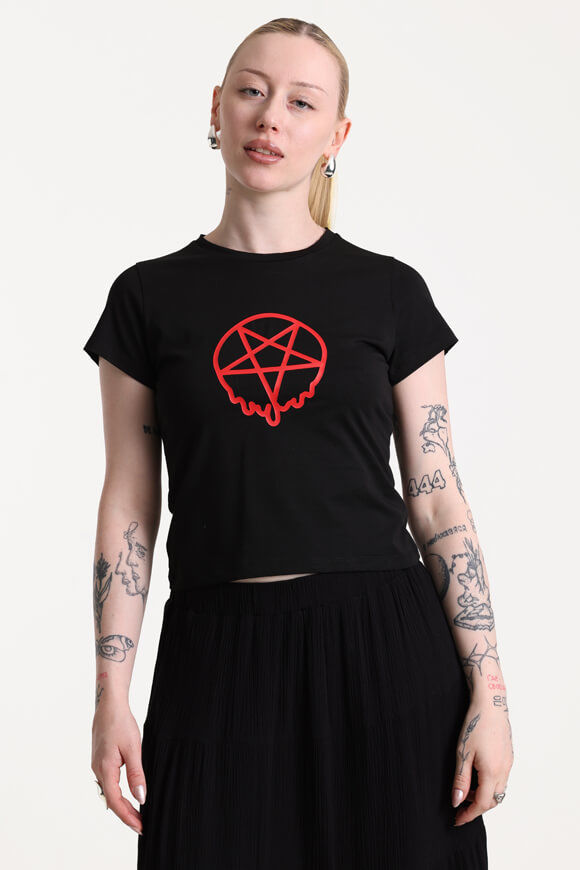 Seven Sisters Crop T-Shirt | Schwarz | Damen  | XS von Seven Sisters