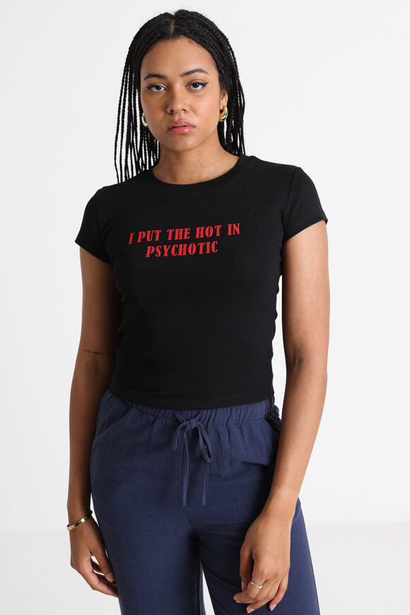 Seven Sisters Psychotic T-Shirt | Black | Damen  | S von Seven Sisters