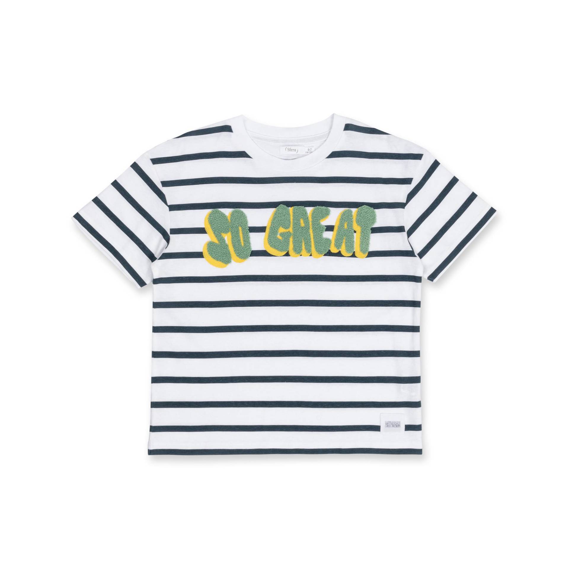 T-shirt, Kurzarm Jungen Weiss 116-122 von Sfera