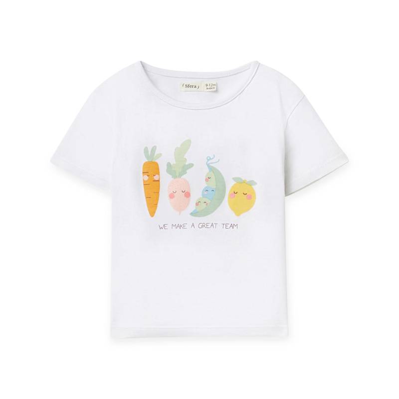 T-shirt, Kurzarm Unisex Weiss 74-80 von Sfera