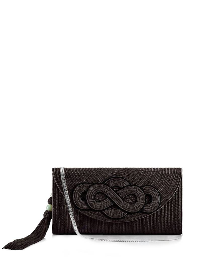 Shanghai Tang Braided Knot clutch bag - Black von Shanghai Tang