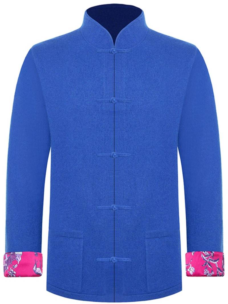 Shanghai Tang Mandarin collar jacket - Blue von Shanghai Tang