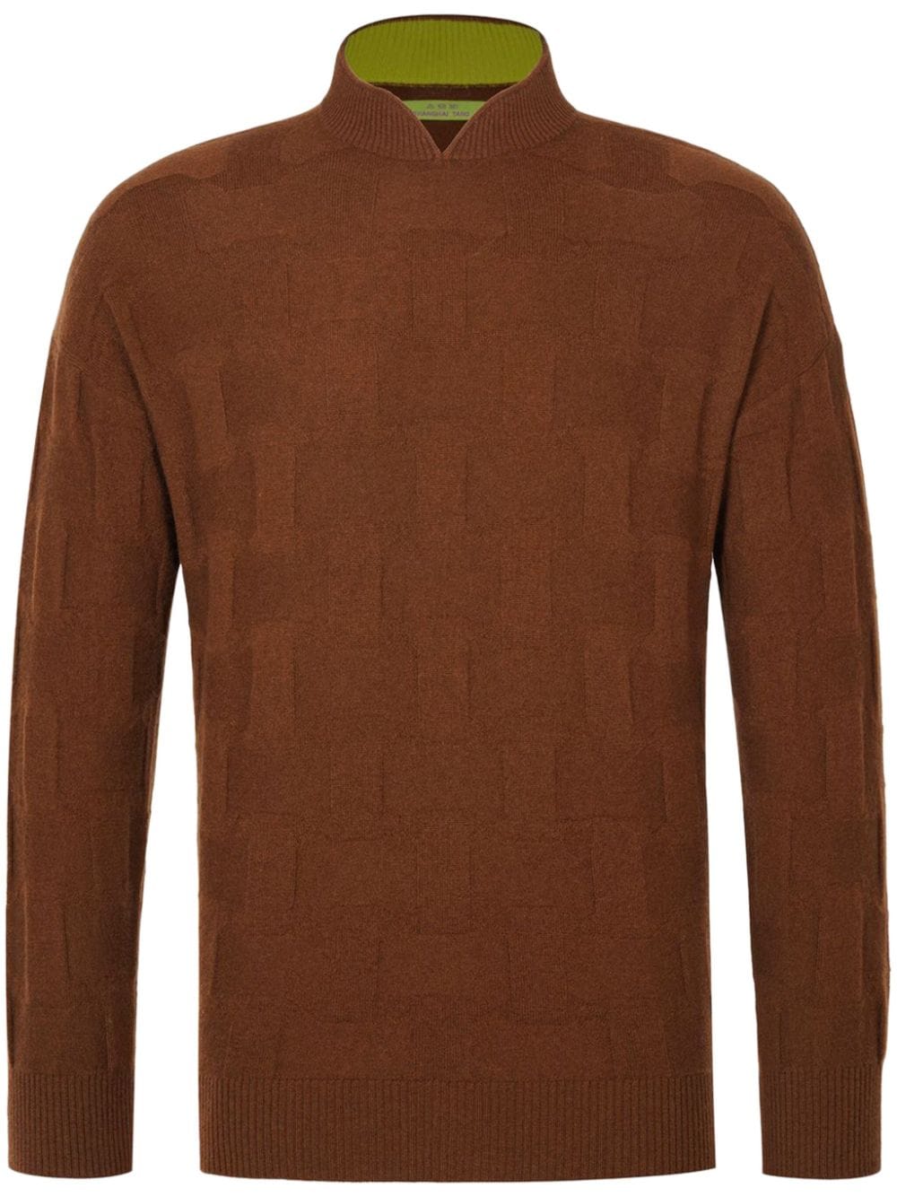 Shanghai Tang Silver Ingot jacquard jumper - Brown von Shanghai Tang