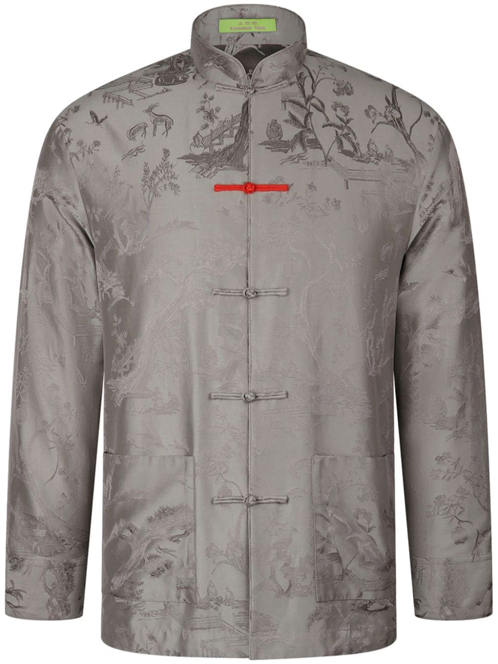 Shanghai Tang Winding Stream Party jacquard shirt - Grey von Shanghai Tang