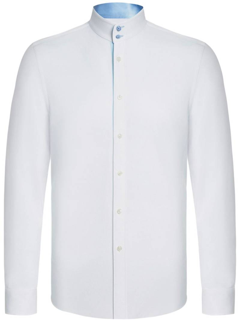 Shanghai Tang cotton band-collar shirt - White von Shanghai Tang