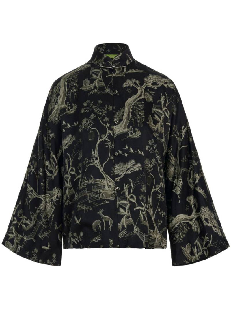 Shanghai Tang jacquard silk jacket - Black von Shanghai Tang