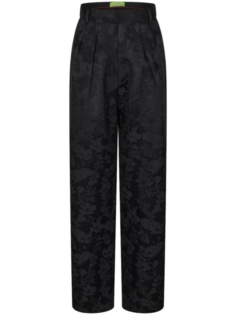 Shanghai Tang jacquard straight trousers - Black von Shanghai Tang