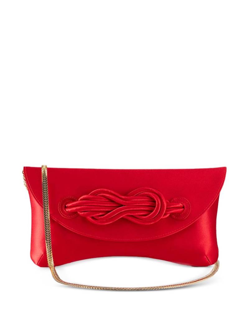 Shanghai Tang knot-detail clutch bag - Red von Shanghai Tang