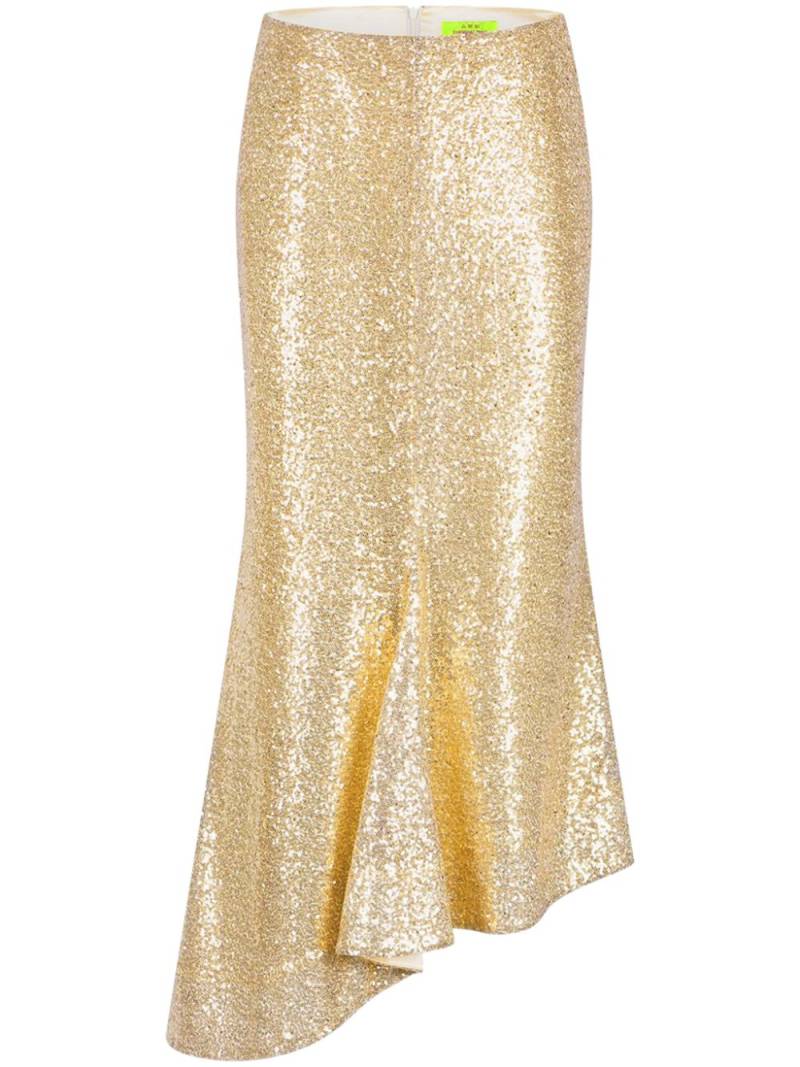 Shanghai Tang sequined midi skirt - Gold von Shanghai Tang