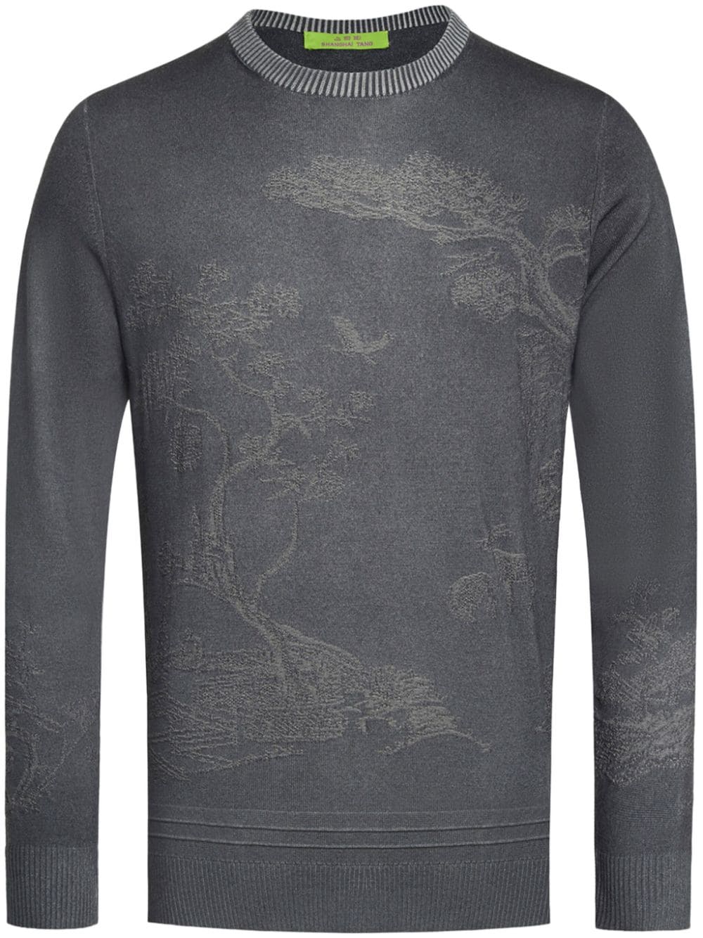 Shanghai Tang spray-effect jacquard jumper - Grey von Shanghai Tang