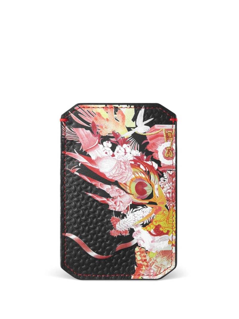 Shanghai Tang x Jacky Tsai Flower Dragon card case - Black von Shanghai Tang