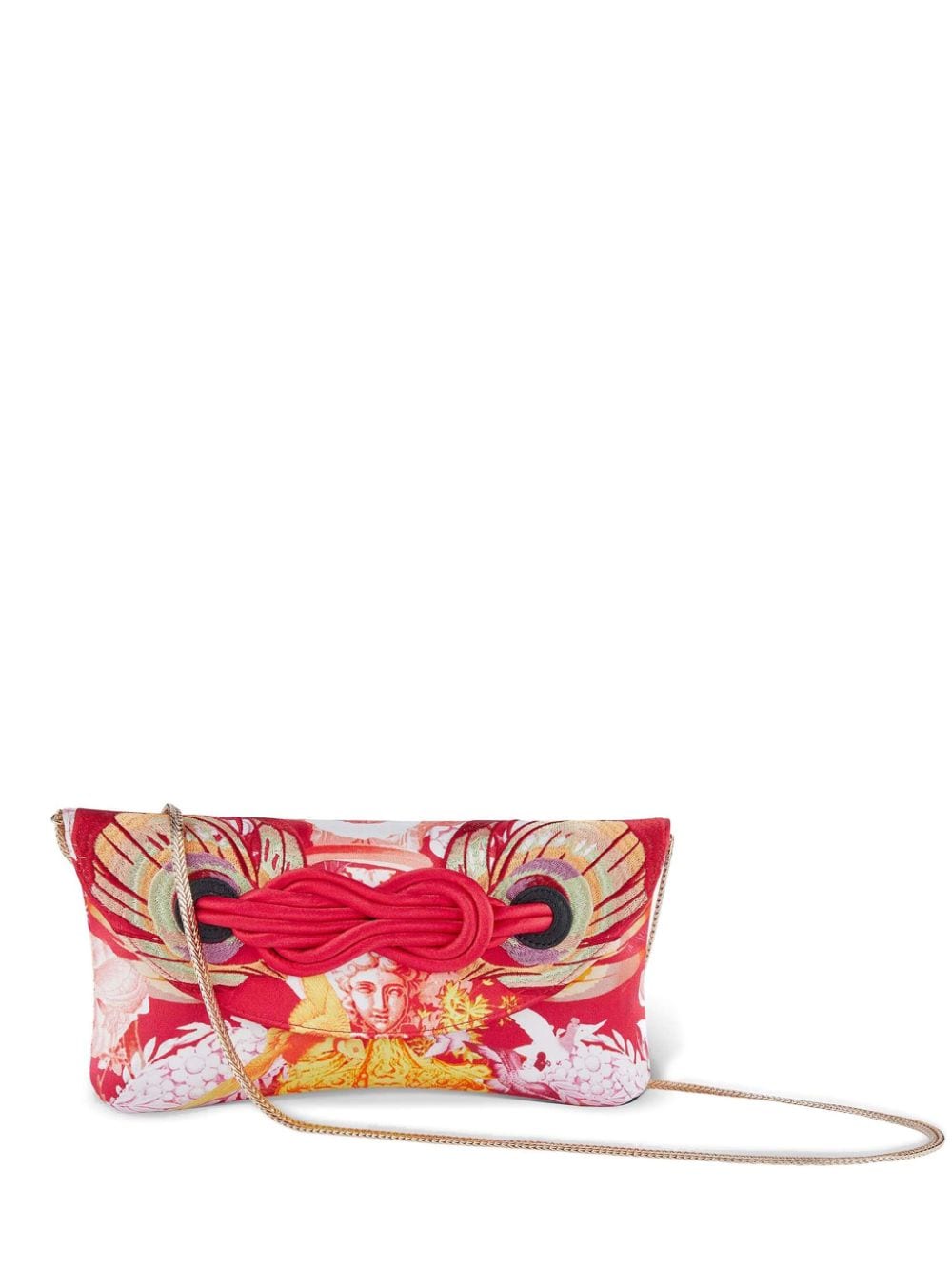 Shanghai Tang x Jacky Tsai Flower Dragon clutch - Red von Shanghai Tang