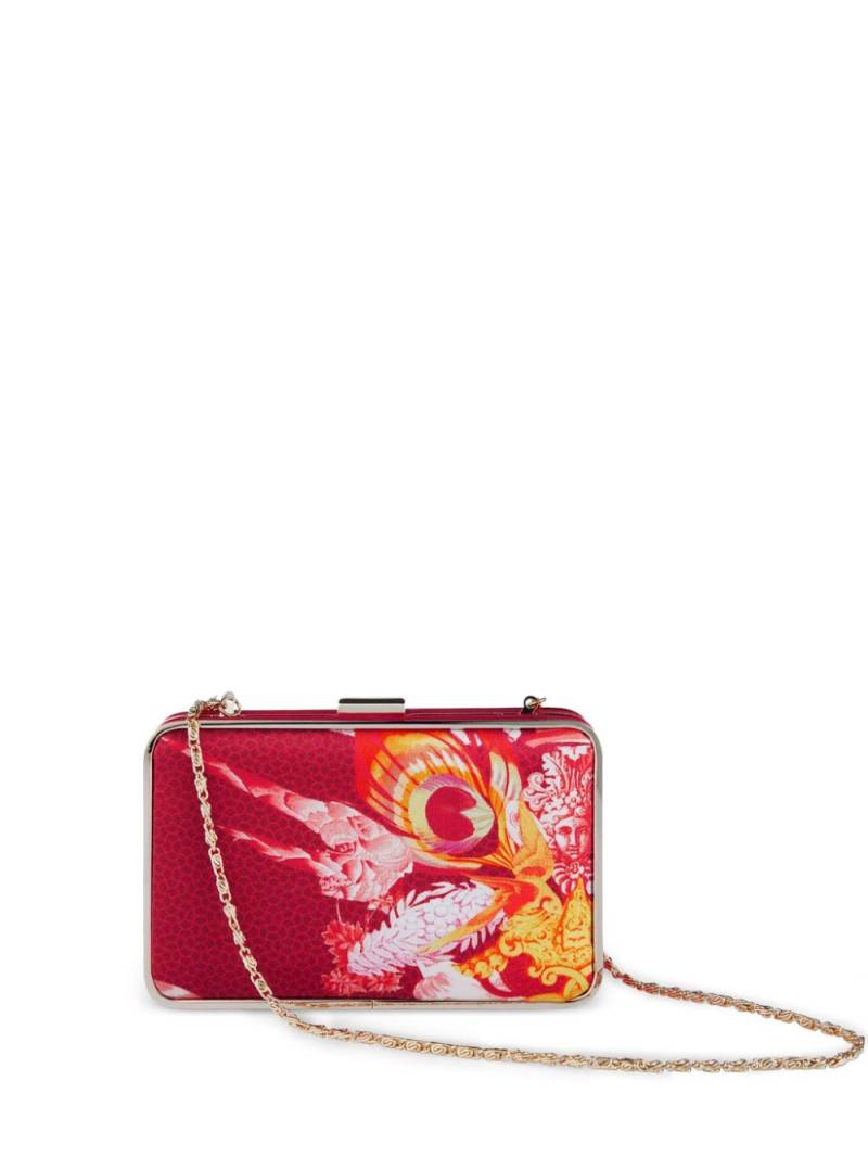 Shanghai Tang x Jacky Tsai Flower Dragon clutch bag - Red von Shanghai Tang