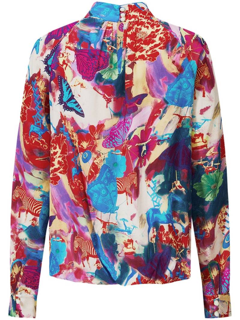 Shanghai Tang x Jacky Tsai butterfly-print blouse - Red von Shanghai Tang