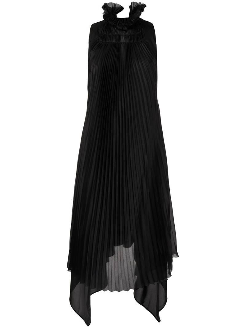 Shanshan Ruan pleated silk dress - Black von Shanshan Ruan