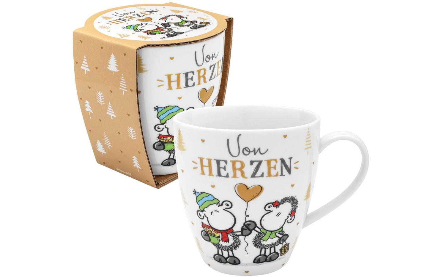 Sheepworld Tasse »Von Herzen 450 ml, 1 Stück, Weiss«, (1 tlg.)