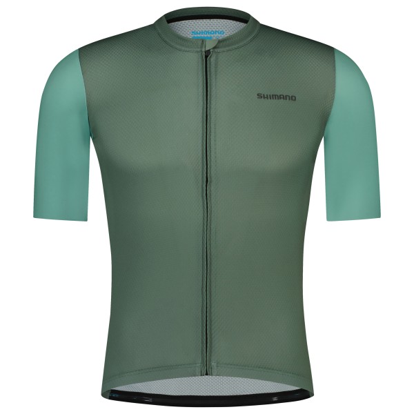 Shimano - Aria Short Sleeves Jersey - Velotrikot Gr XXL oliv von Shimano
