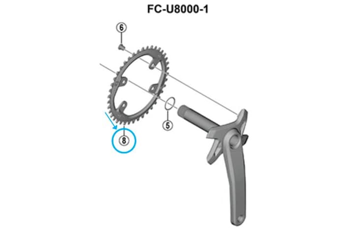 Shimano Cues Fc-U8000 42 Zähne Kettenblatt von Shimano