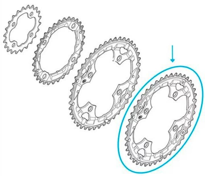 Shimano Deore Fc-M590 44 Zähne Kettenblatt von Shimano