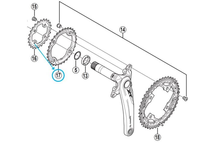 Shimano Deore XT Fc-T781 36 Zähne AL Kettenblatt von Shimano