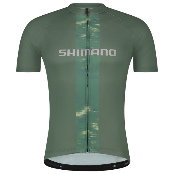 Shimano - Logo Short Sleeves Jersey - Velotrikot Gr S oliv von Shimano