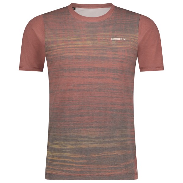Shimano - Spazio Short Sleeves Jersey Printed - Velotrikot Gr L braun von Shimano