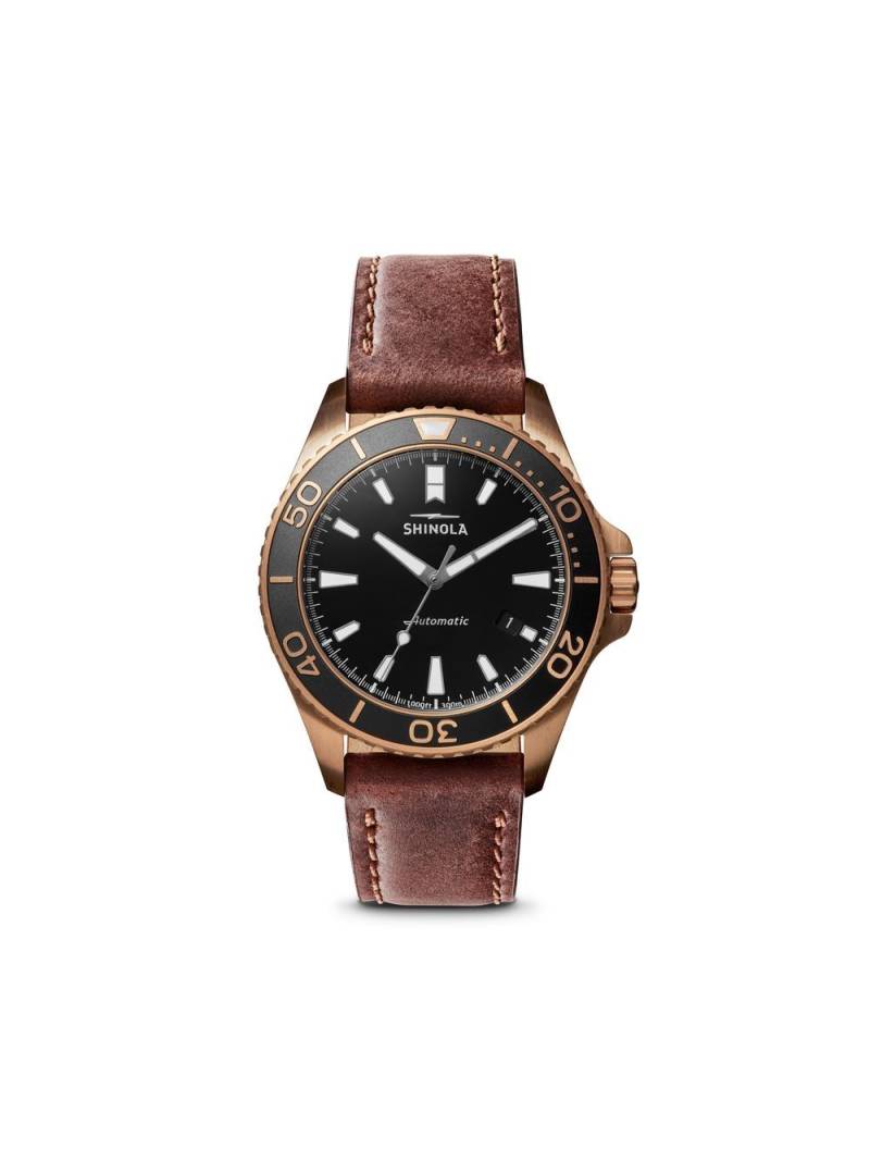 Shinola The Bronze Monster 43mm - Black von Shinola