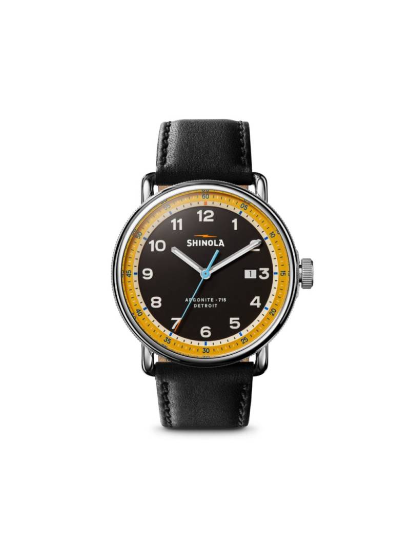 Shinola Canfield Model C56 3HD 43mm - Black von Shinola