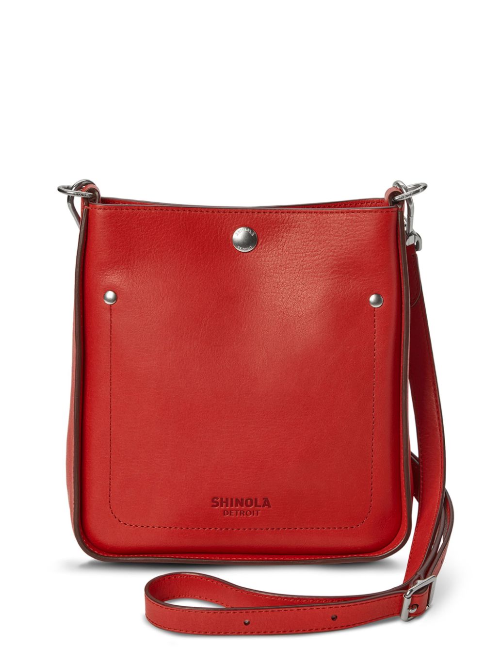 Shinola The Mini Pocket leather cross body bag - Red von Shinola