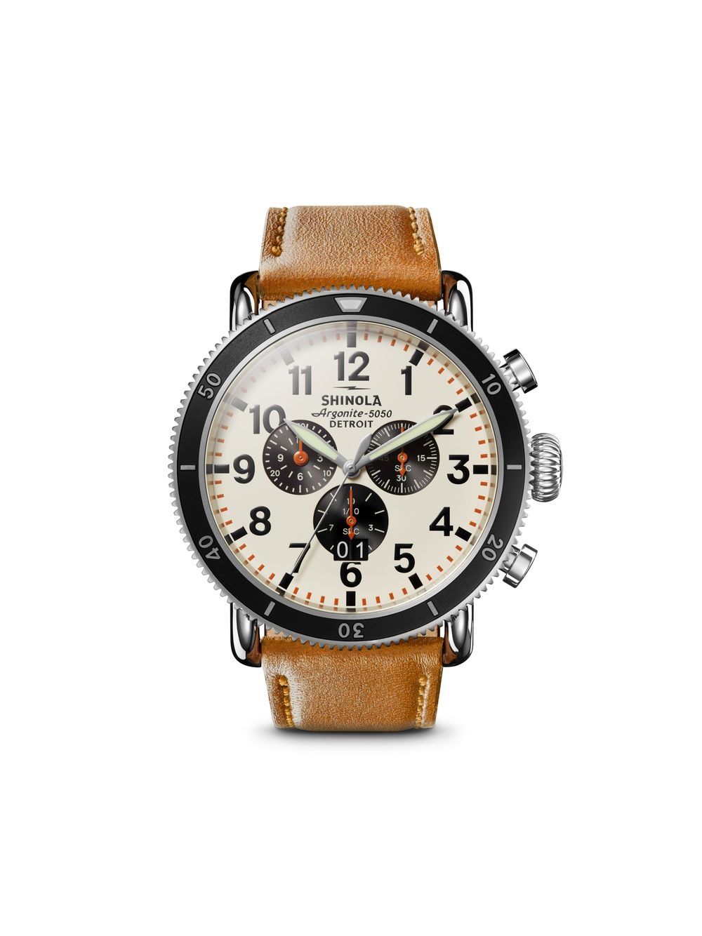 Shinola Runwell Sport 3 Eye Chrono 48mm - Neutrals von Shinola