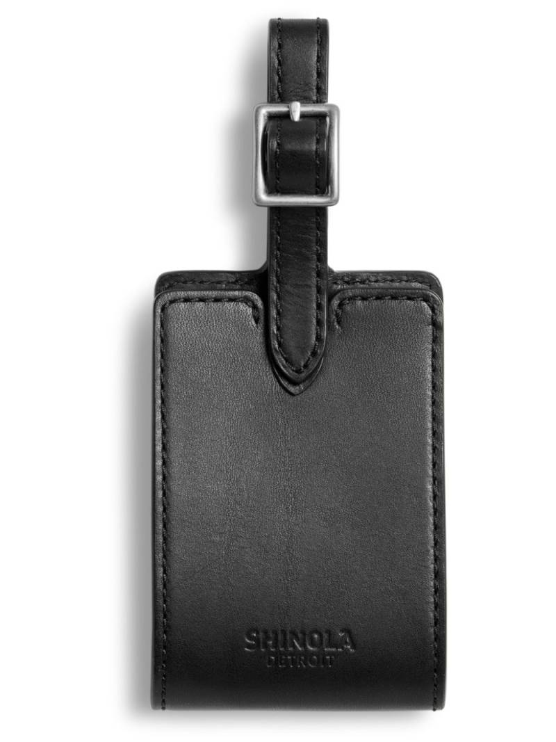 Shinola leather luggage ID tag - Black von Shinola