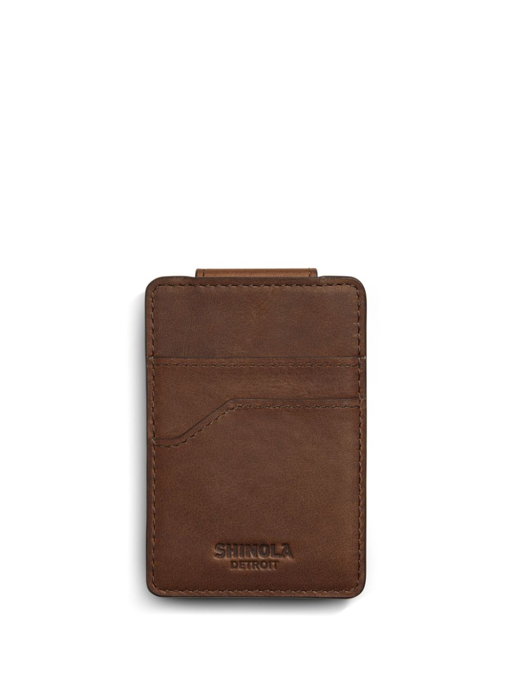 Shinola Navigator magnetic money-clip card holder - Brown von Shinola