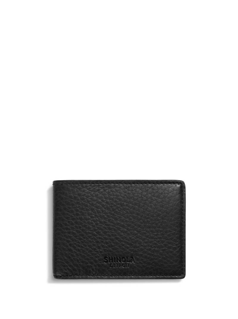 Shinola Slim grained-leather bi-fold wallet - Black von Shinola